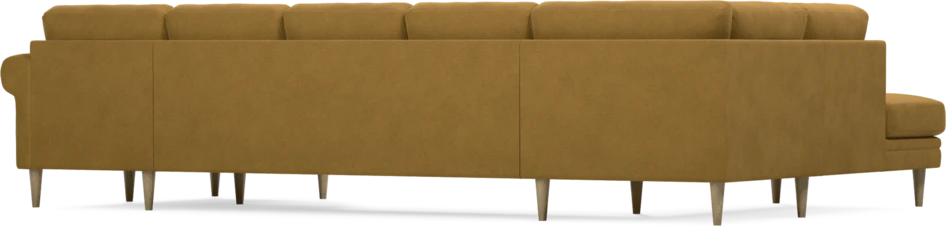 Eden - 3-sits soffa med divan vänster och schäslong höger - Gul
