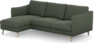 Madison Lux - 2-sits soffa med schäslong vänster - Grön