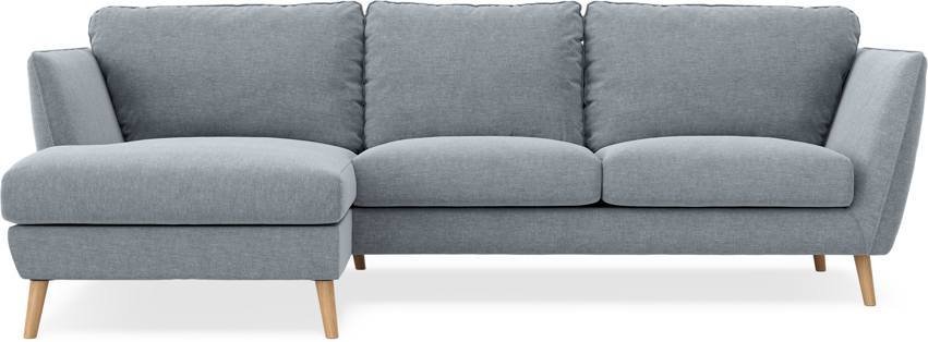 Madison Lux - 2-sits soffa med schäslong vänster - Blå
