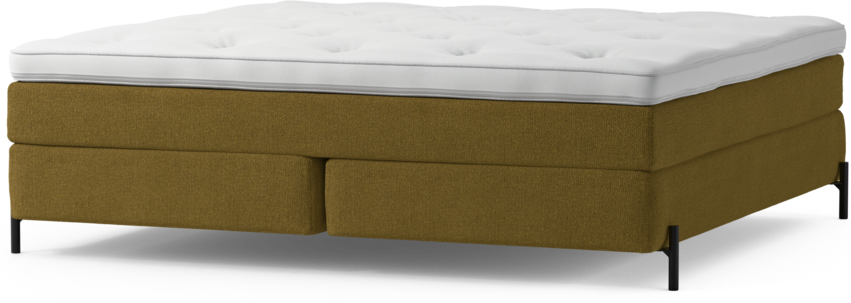 Delux Sense - Kontinentalsäng, dubbelsäng med bäddmadrass och sängben