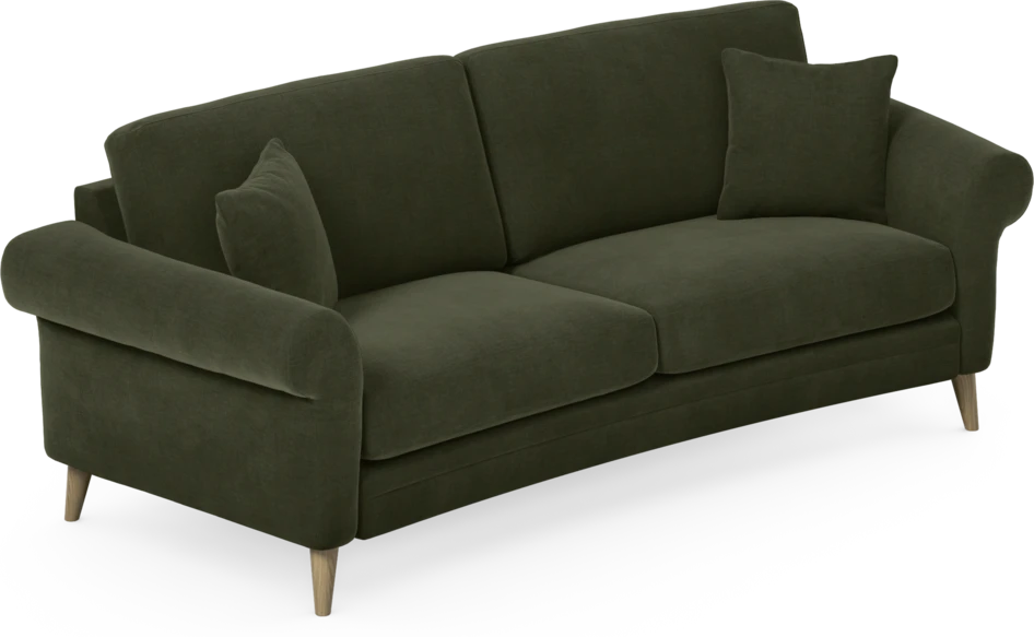 Eden - 2,5-sits soffa svängd - Grön