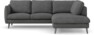 Madison - 2-sits soffa med divan höger - Vit