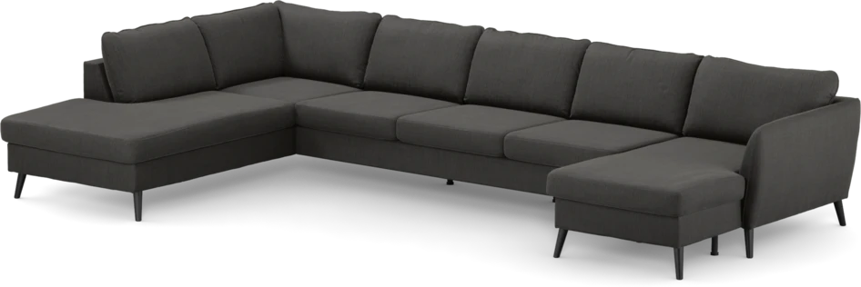 County - 4-sits soffa med divan vänster och schäslong höger - Grå