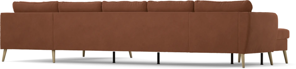 County - 4-sits soffa med schäslong vänster och divan höger - Orange