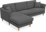 Eden - 2,5-sits soffa med schäslong - Svart