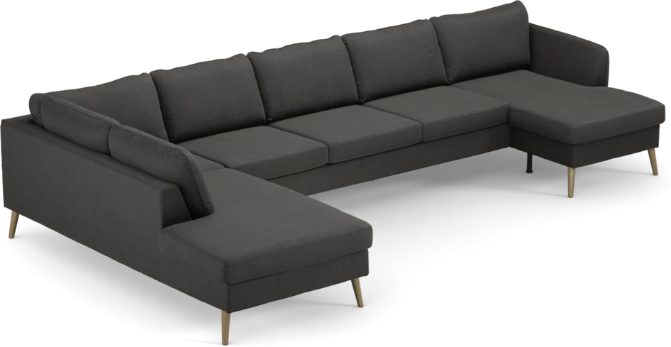 County - 4-sits soffa med divan vänster och schäslong höger - Grå