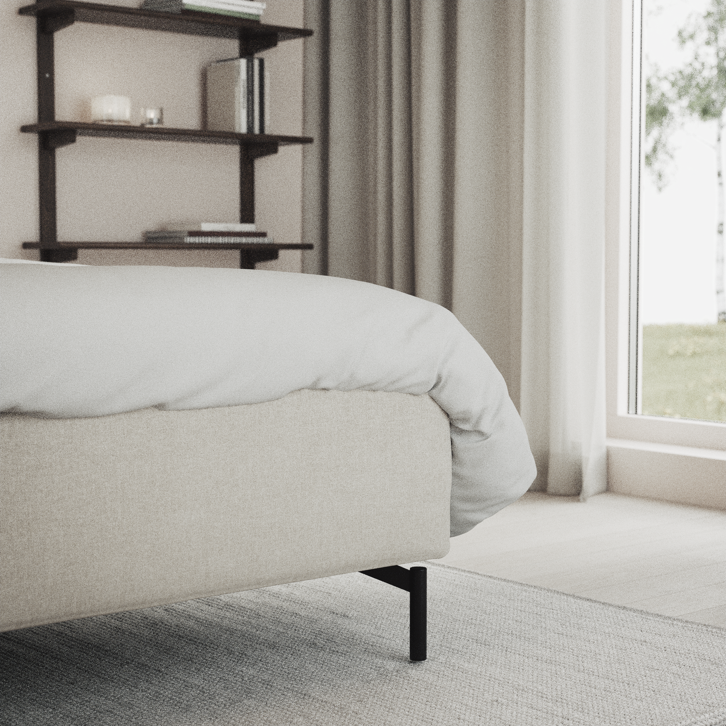 Delux Sense - Kontinentalsäng, enkelsäng 120 cm med bäddmadrass och sängben - inspiration