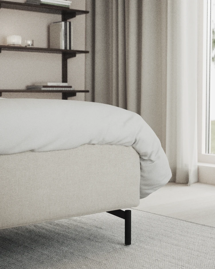 Delux Sense - Kontinentalsäng, enkelsäng 120 cm med bäddmadrass och sängben - inspiration