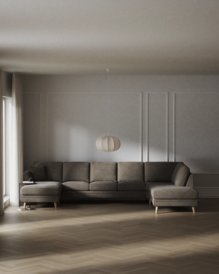 Eden - 3-sits soffa med schäslong vänster och divan höger - inspiration