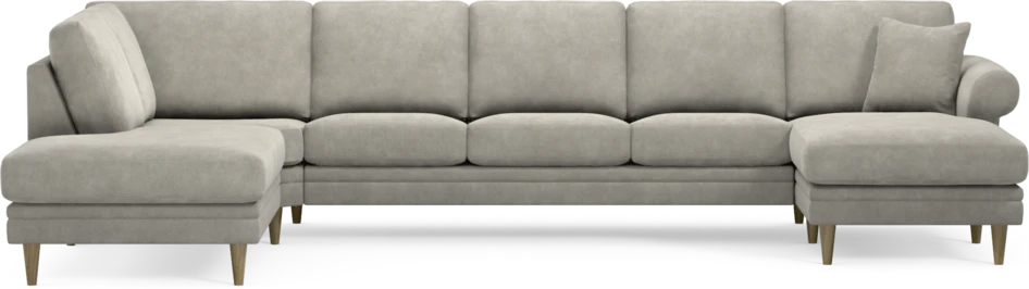 Eden - 3-sits soffa med divan vänster och schäslong höger - Grå