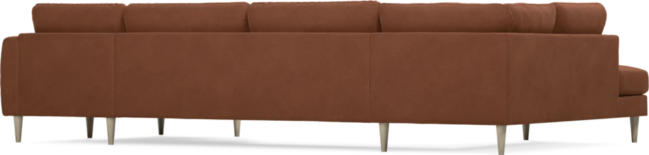 Bridge - 3-sits soffa med divan vänster och schäslong höger - Orange