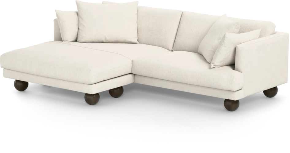Harper - 4-sits med schäslong XL vänster - Vit