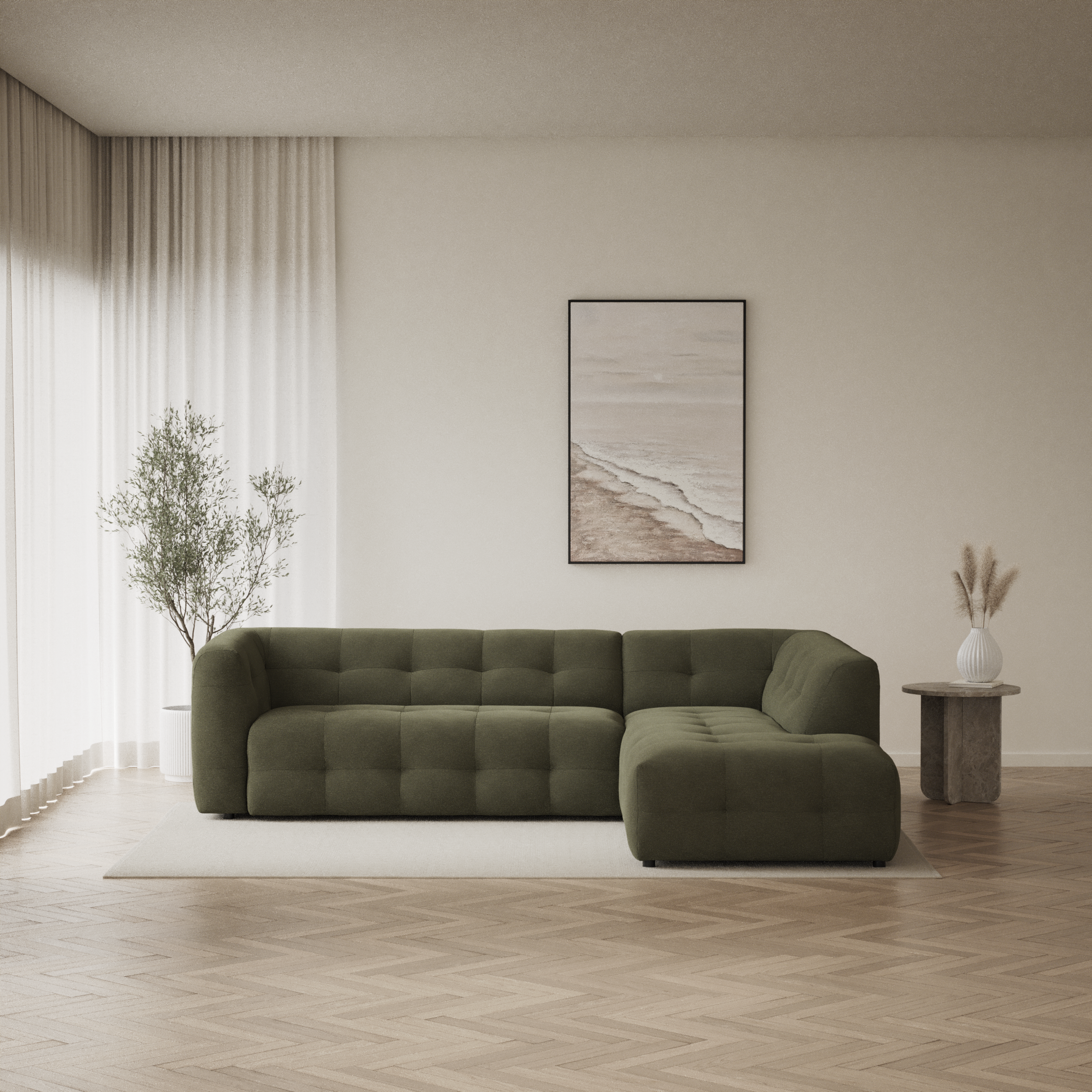Bella - 3-sits soffa med divan höger - inspiration