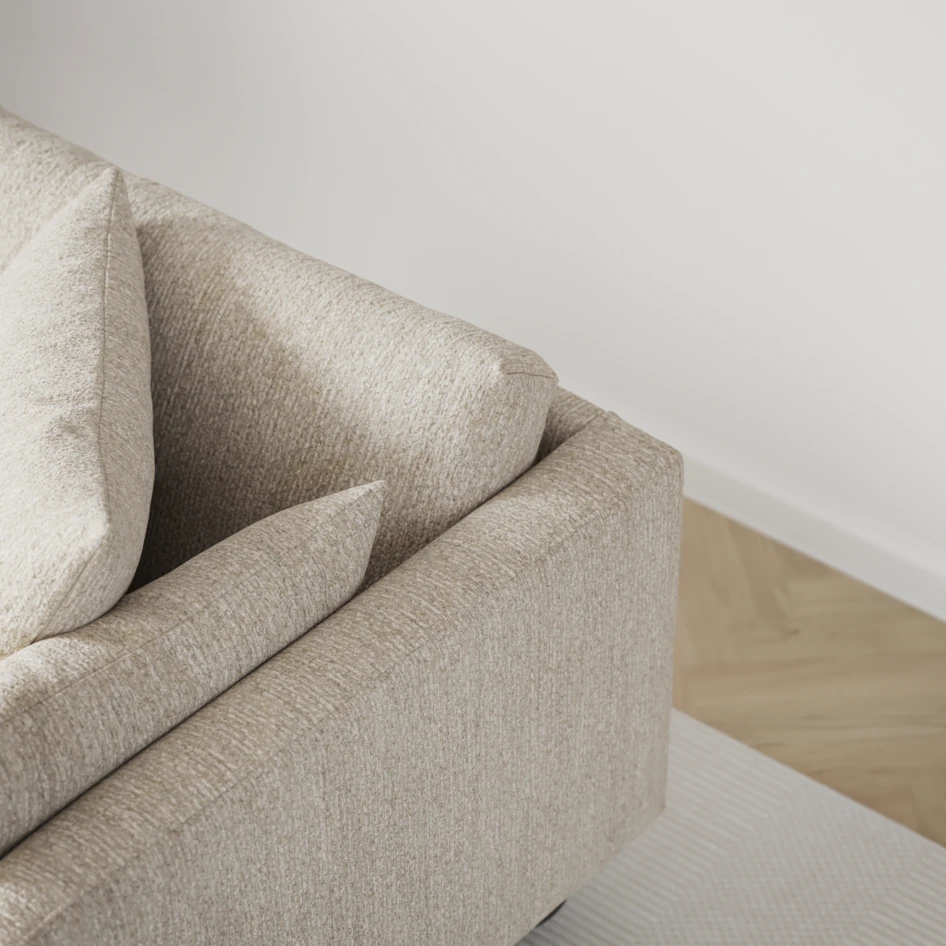 Harper - 3-sits soffa, hel dyna - Beige