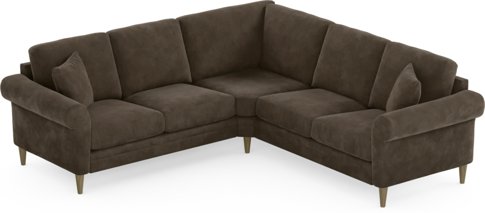 Eden - Hörnsoffa, 2+2-sits - Brun