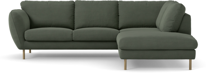 Madison Lux - 2-sits soffa med divan höger - Grön