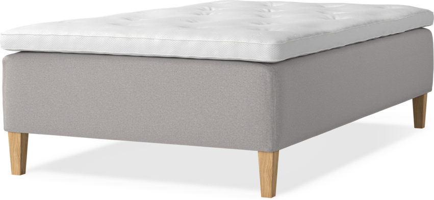 Delux Dream - Ramsäng, enkelsäng med bäddmadrass - Grå