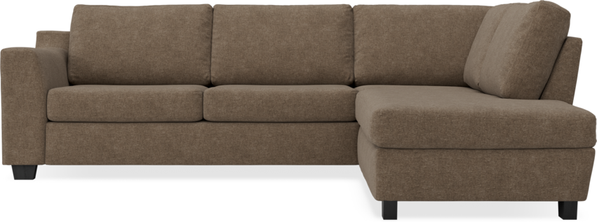 Friday - 2,5-sits soffa med divan höger - Brun
