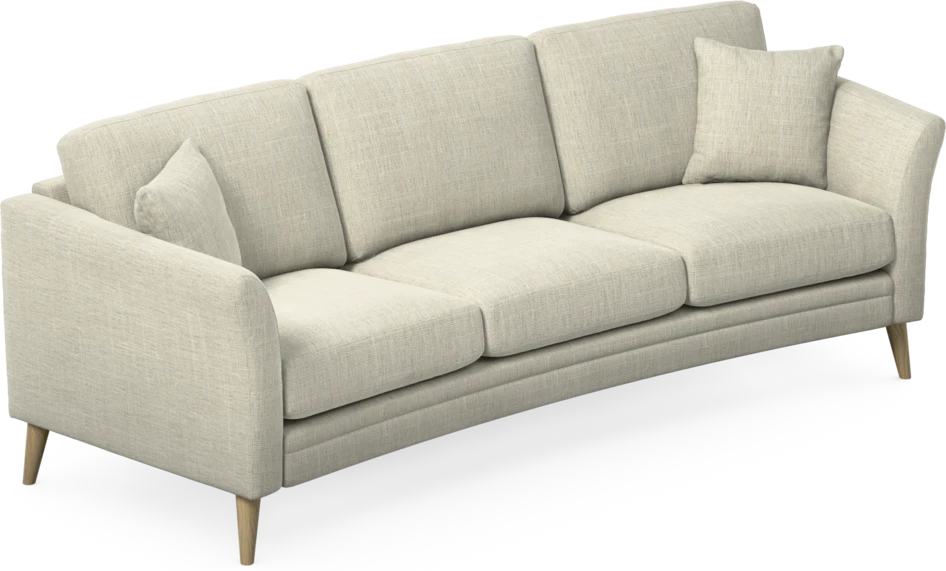 Eden - 3-sits soffa svängd - Beige