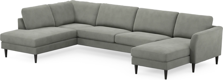 Bridge - 3-sits soffa med divan vänster och schäslong höger - Grå