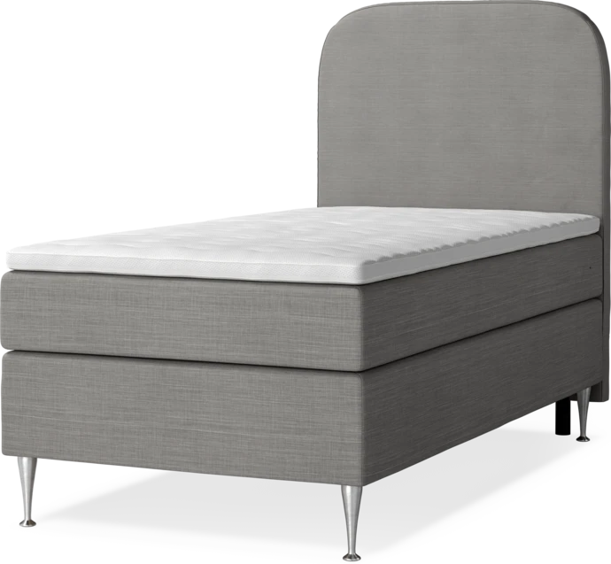 New York, Kontinentalsäng, enkelsäng med bäddmadrass, sängben och sänggavel slät