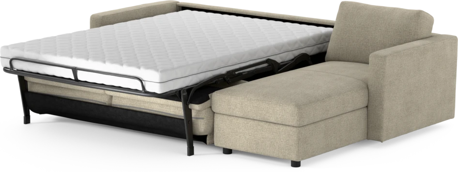 Lindö - Bäddsoffa 2,5-sits med schäslong, vändbar - Beige