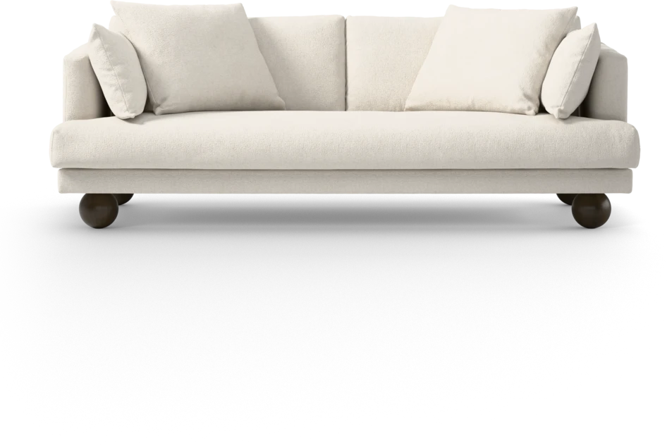 Harper - 3-sits soffa, hel dyna - Vit