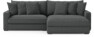 Rossi - 2-sits soffa med schäslong XL höger - Grå