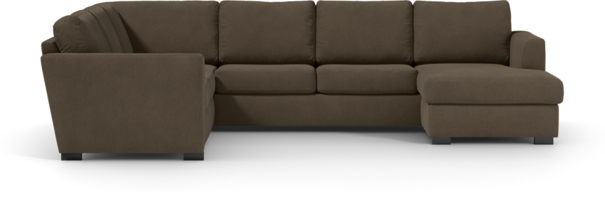 Friday - Hörnsoffa, 2+3-sits med schäslong höger - Brun