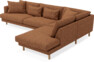 Harper - 3-sits soffa med divan höger - Brun