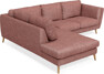 Madison - 2-sits soffa med divan vänster - Röd
