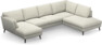 Madison Lux - 2-sits soffa med schäslong vänster och divan höger - Vit