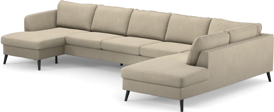 County - 4-sits soffa med schäslong vänster och divan höger - Beige