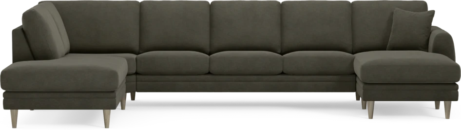 Eden - 3-sits soffa med divan vänster och schäslong höger - Grå