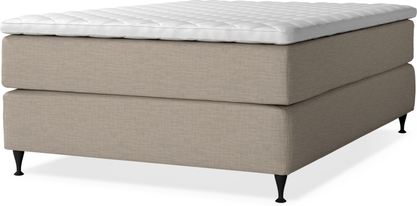 Delux Dream - Kontinentalsäng, enkelsäng 140 cm med bäddmadrass - Beige