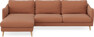 Madison - 3-sits soffa med schäslong vänster - Orange