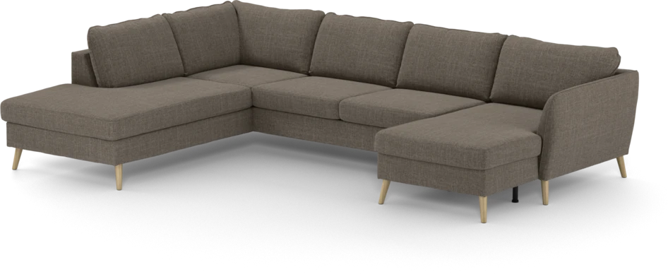 County - 3-sits soffa med divan vänster och schäslong höger - Brun