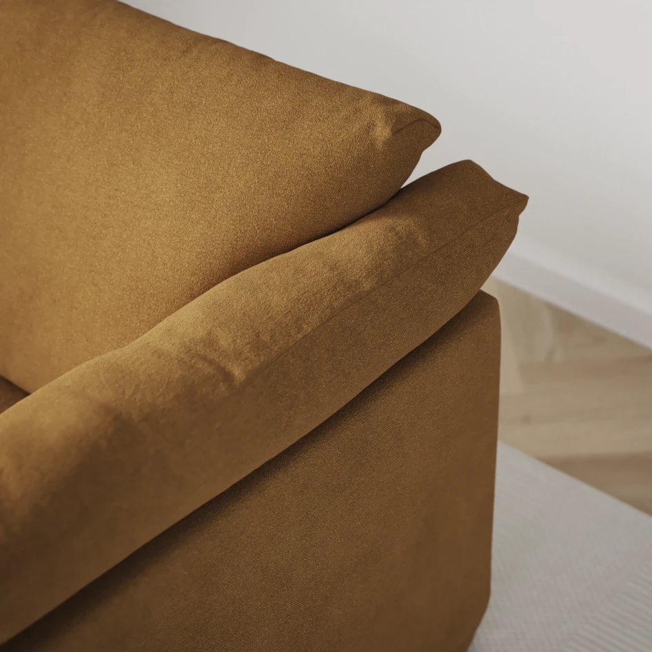 Cherrie - 3-sits soffa med divan höger, med kappa - Orange