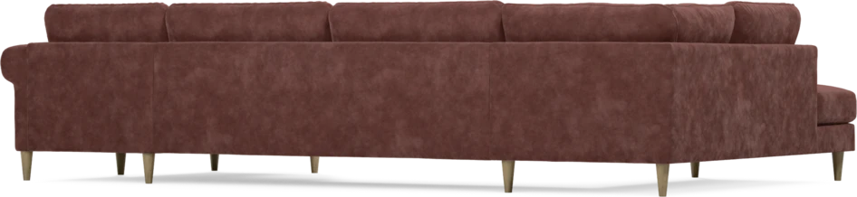 Bridge - 3-sits soffa med divan vänster och schäslong höger - Röd