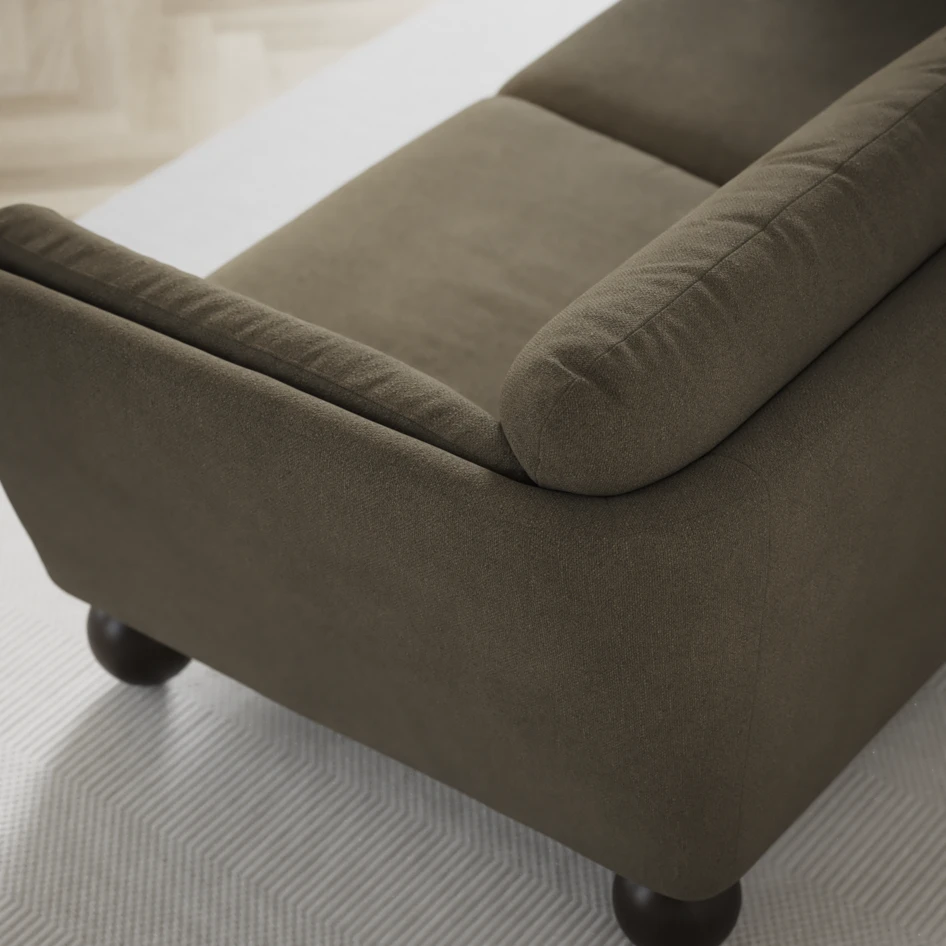 Madison Lux - 2-sits soffa med divan vänster och schäslong höger - Brun
