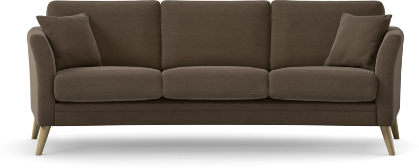 Eden - 3-sits soffa svängd - Brun