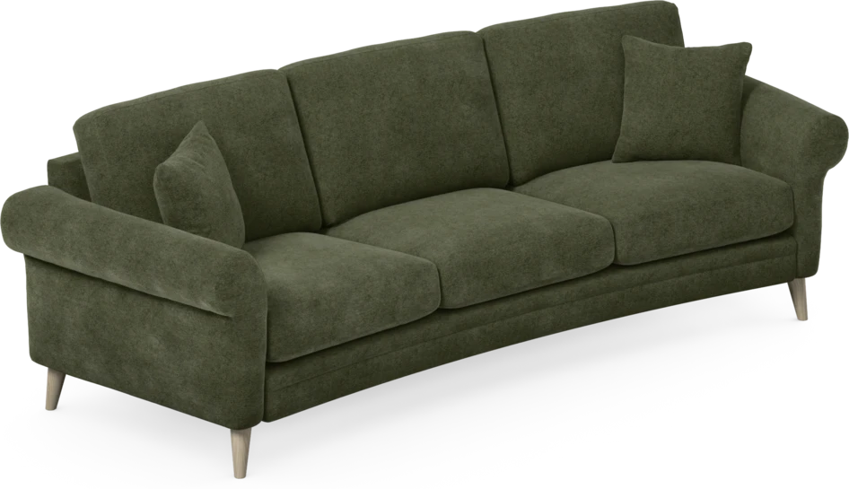 Eden - 3-sits soffa svängd - Grön