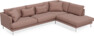 Harper - 3-sits soffa med divan höger - Rosa