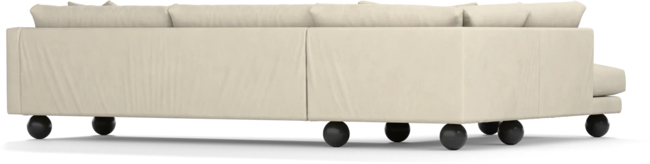 Harper - 3-sits soffa med divan vänster - Vit