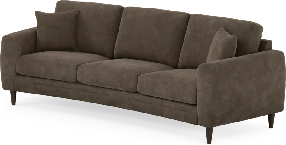 Eden - 3-sits soffa svängd - Brun