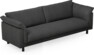 Cherrie - 4-sits soffa, hel dyna, fast klädsel - Svart