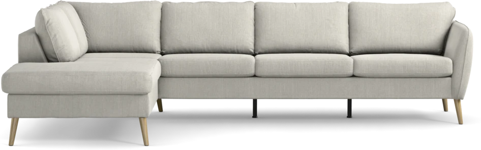 County - 3-sits soffa med divan vänster - Grå