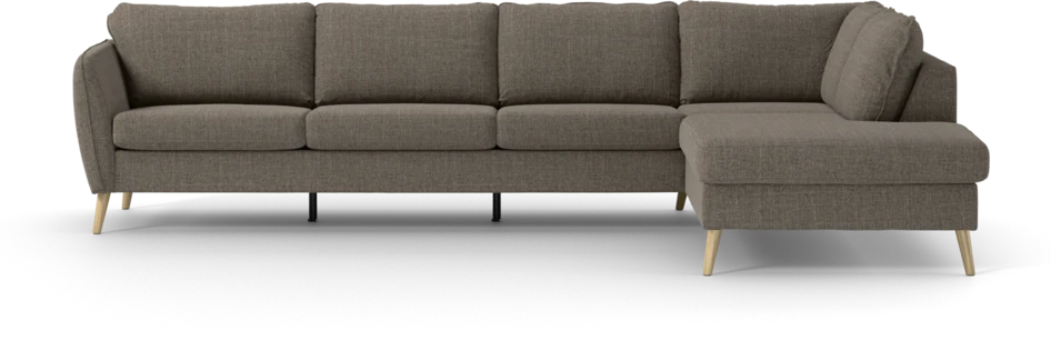 County - 3-sits soffa med divan höger - Brun