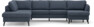 County - 3-sits soffa med divan vänster och schäslong höger - Blå
