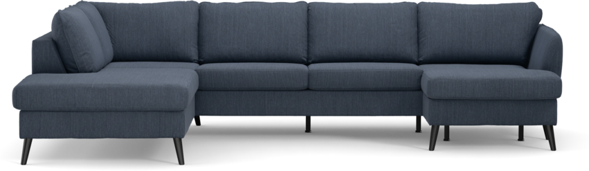 County - 3-sits soffa med divan vänster och schäslong höger - Blå